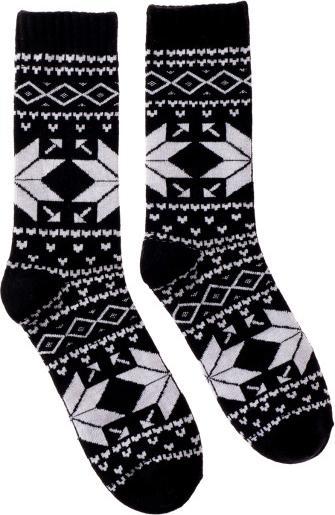 Produktbild Snazzy Santa Weihnachtssocken Schneeflocke mit Wolle schwarz 36-40 von (36 - 40)