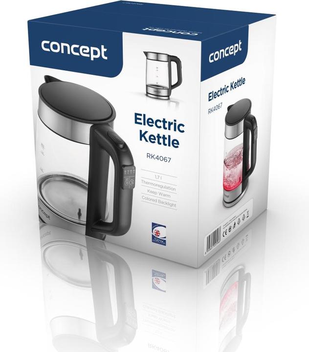 Produktbild Concept Czajnik Czajnik elektryczny szklany z regulacjš temperatury 1,7l RK4067 (1.70 l)