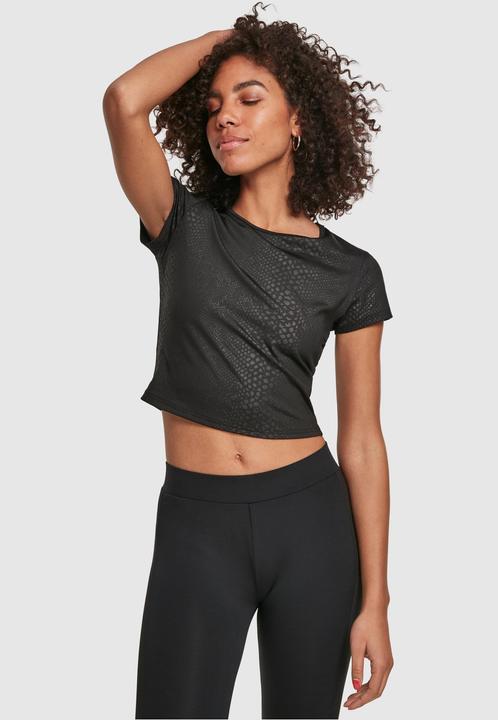 Actual product image Urban Classics Ladies Stretch Pattern Cropped Tee (XL)