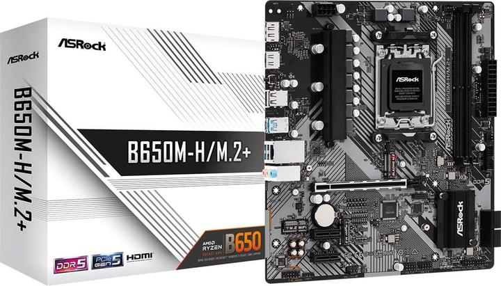 Actual product image AsRock B650M-H/M.2+ (AM5, AMD B650, mATX)