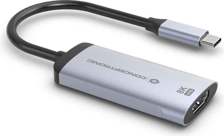 Actual product image Conceptronic Adapter USB-C -> 2.1 HDMI Adapter 8K 60Hz grey (USB-C, HDMI, 3.02 cm)