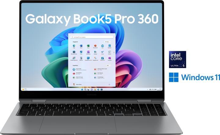 Actual product image Samsung Galaxy Book5 Pro 360 (16", Intel Core Ultra 5 226V, 16 GB, 512 GB, DE)