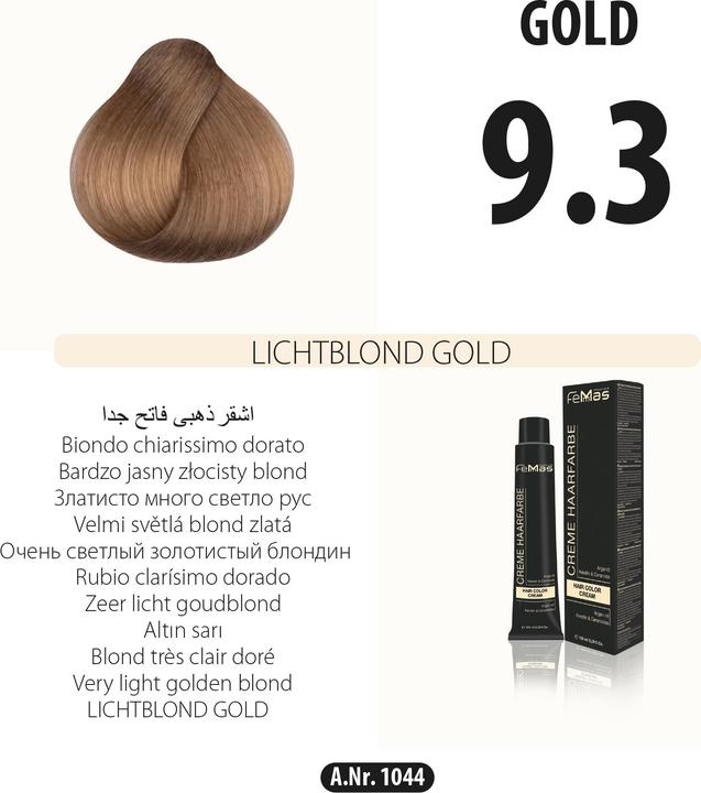 Produktbild FemMas (9.3) Haarfarbe Lightlond Gold 100ml (9.3 Lightlond Gold)