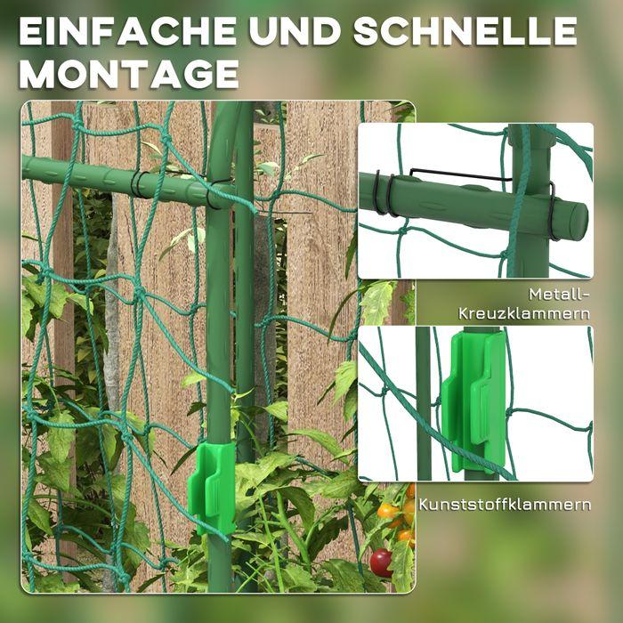 Image du produit Swisshandel24 Treillis, treillis ajustable, avec filet, pour jardin, balcon, acier, vert, 43 x 182 x 183 cm (182 cm, 43 cm)