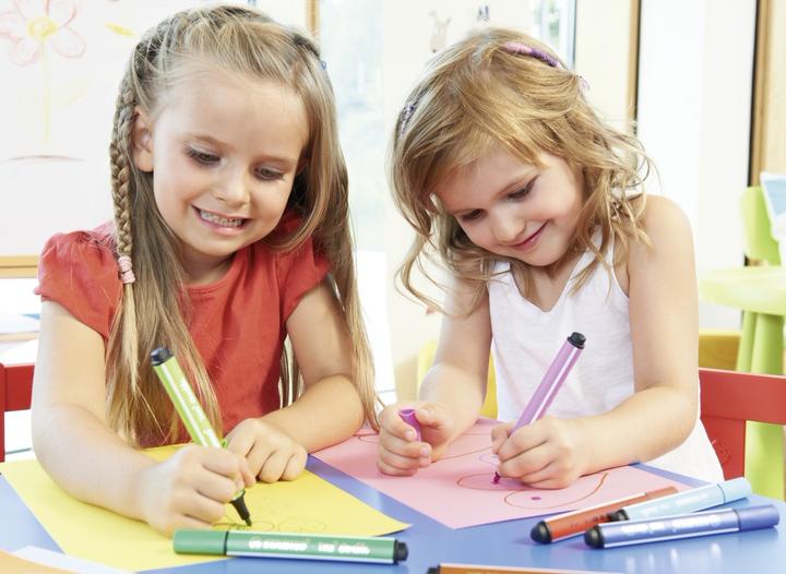 Actual product image STABILO Trio Scribbi Spring-loaded triangular felt-tip pen (Multicoloured, 8 x)