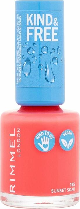 Produktbild Rimmel London RIMMEL Kind & Free Clean Nail Polish lakier do paznokci 155 Sunset Soar 8ml (155 Sunset Soar, Farblack)
