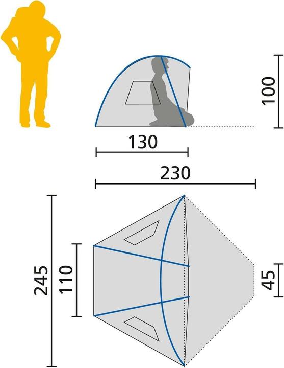 Produktbild Jack Wolfskin Beach Shelter III (Strandzelt + Strandmuschel, 2.62 kg, 3 Personen)