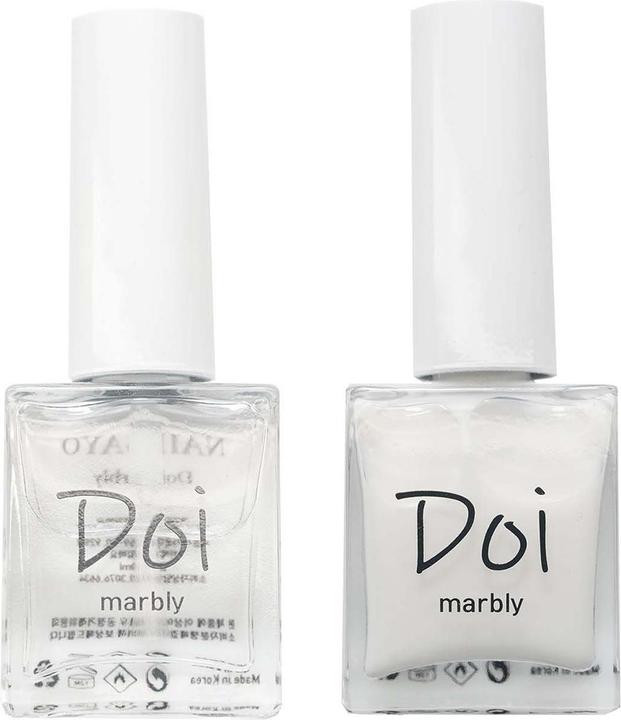 Nailbayo Doi Marbly (White and Transparent, Farblack)