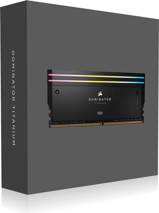 Produktbild Corsair DDR5, 6400MT/s 64GB 4x16GB DIMM, Unbuffered, 32-40-40-84, Std PMIC, XMP 3.0, DOMINATOR TITANIUM Blac (4 x 16GB, 6400 MHz, DDR5-RAM, DIMM)