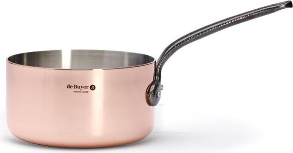 Actual product image de Buyer Inocuivre casserole with cast iron handle (16 cm, Pot, Stainless steel, Copper)
