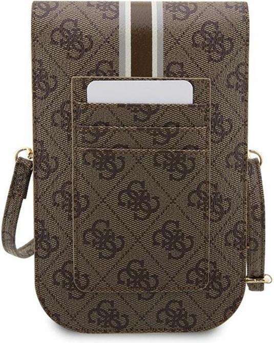 Immagine prodotto Guess Borsa telefonica con strisce stampate in PU 4G - marrone