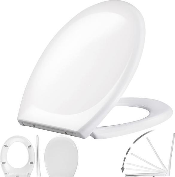 Produktbild BadeStern 2er-Set flache WC-Sitze, D-Form, mit Absenkautomatik