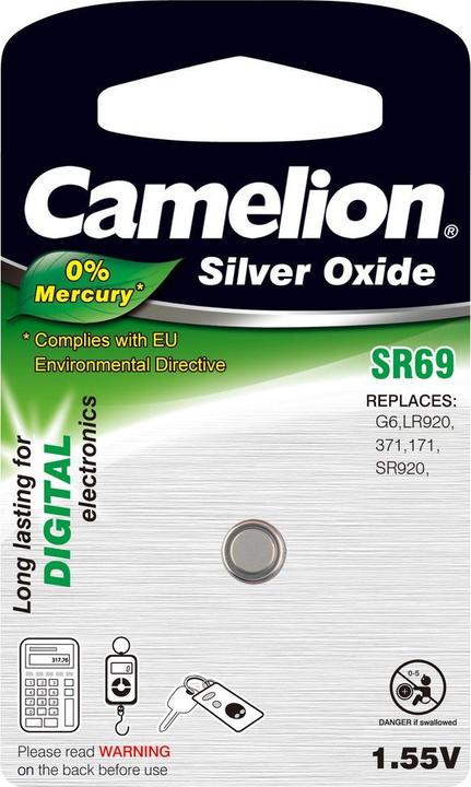 Produktbild Camelion Batterie SR69 Silber Oxid ( 1 Stück) (1 Stk., SR69, 30 mAh)