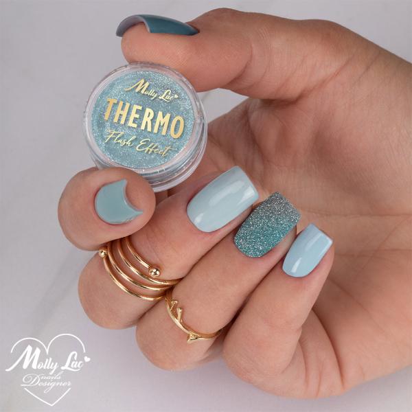 Produktbild Molly Lac Nail Art Thermo Flash Effect Blau/Grau (Blau, Grau)