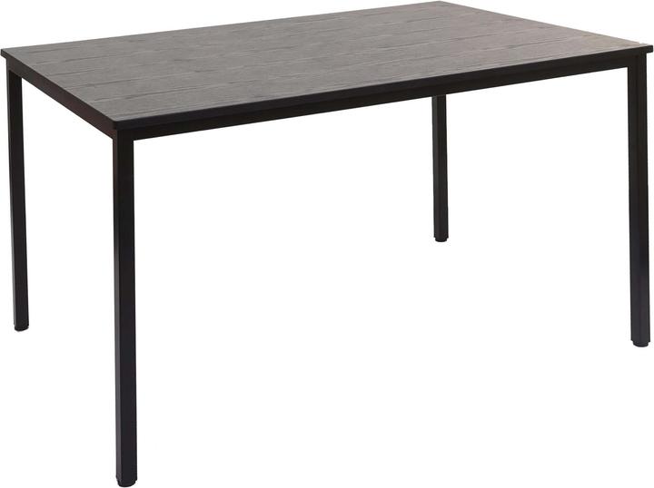 Actual product image Mendler Desk, conference table office table seminar table, 120x80cm MDF - black oak look (75 x 120 x 80 cm)