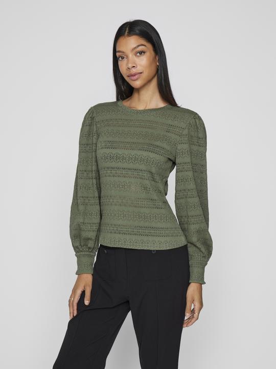 Actual product image Vila Round neck top with long sleeves (S)