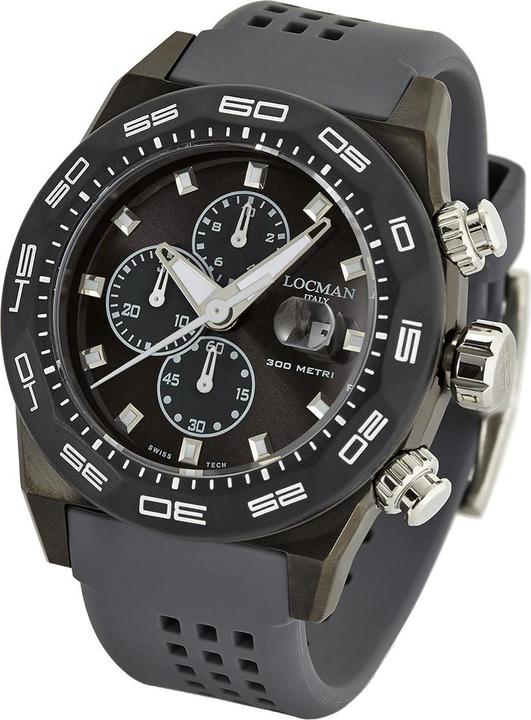Immagine prodotto Locman Orologio da uomo Stealth Chronograph Grey Ref. 0217 (Cronografo, 46 mm)
