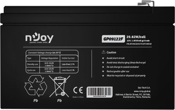 Actual product image Njoy GP09122F