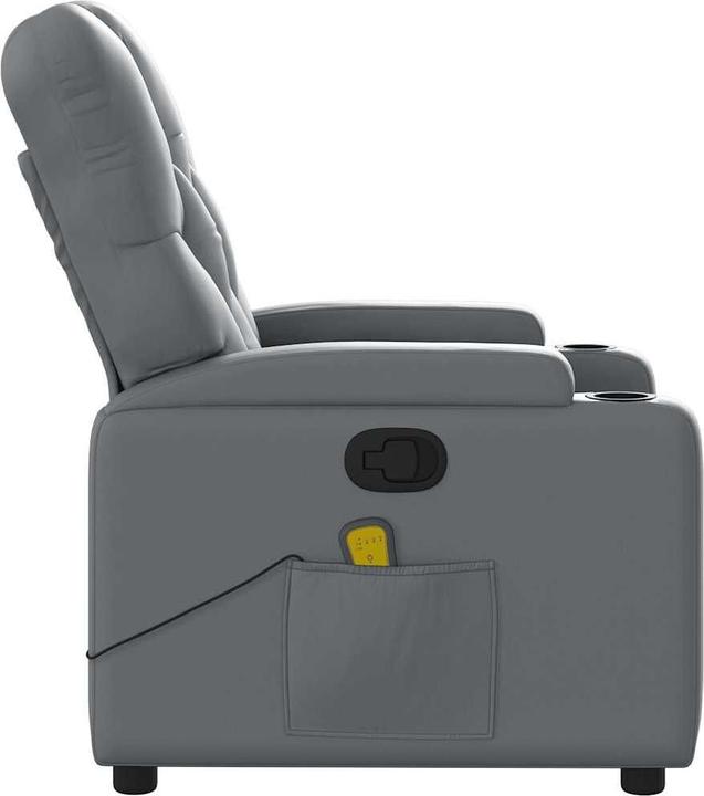 Image du produit VidaXL Fauteuil de massage gris similicuir,Couleur : gris,Matériaux