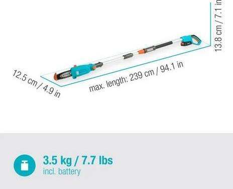 Actual product image Gardena TCS 20/18V P4A (Battery chain saw)