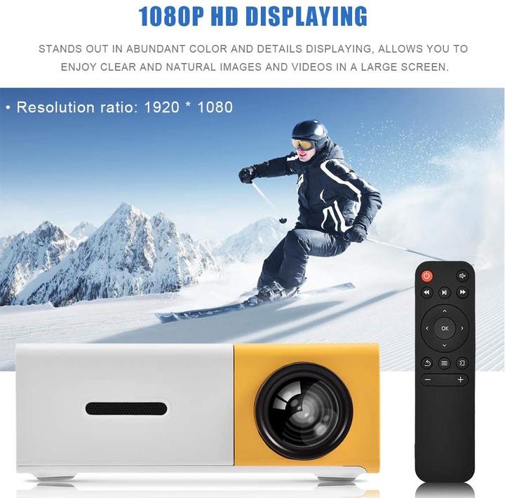 Image du produit Vbestlife Mini projecteur de home cinéma (Full HD, 600 lm)