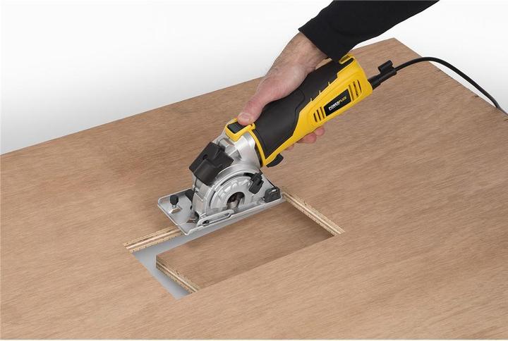Produktbild Powerplus POWX1365MB Kreissäge - 600W - 89mm - Inkl. Laser, Absaugung, 3 Kreissägeblätter und Gehrungslade