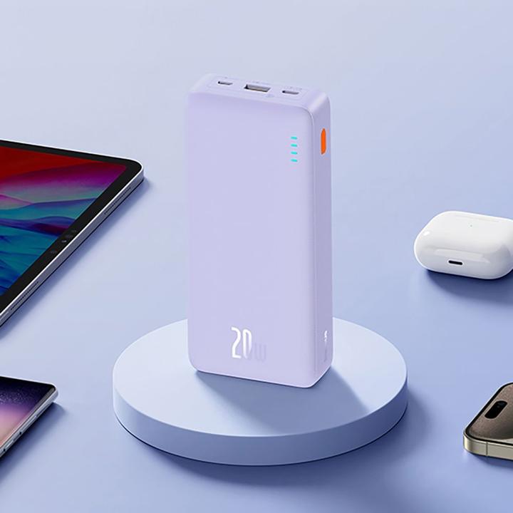 Produktbild Baseus Airpow 20000mAh 20W powerbank (purple) (20000 mAh, 20 W, 74 Wh)