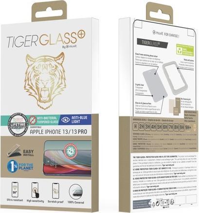 Actual product image Muvit Armoured glass, blue light filter, protective glass (1 Piece, Apple iPhone 13 Pro)