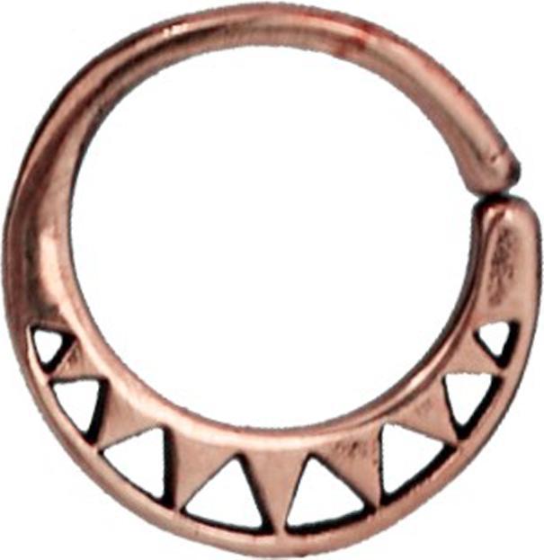 Produktbild Star Piercing Micro Piercing Ring rosegold acht dreiecke (Bronze, ohne Messing)