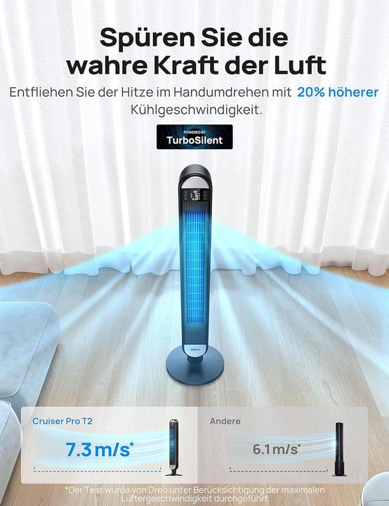 Actual product image Dreo Smarter Turmventilator - Cruiser Pro T2S (48 dB)