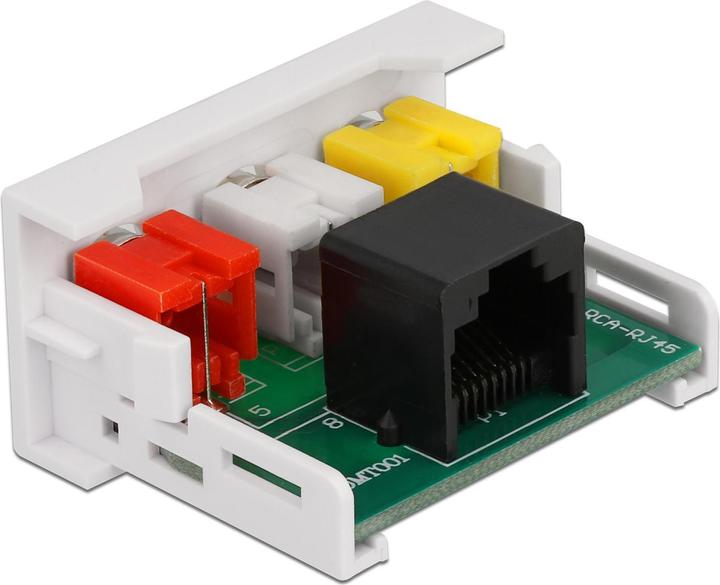 Produktbild Delock Easy 45 Modul 3 x Cinch Buchse zu RJ45 Buchse 22,5 x 45 mm (Klinkenadapter)