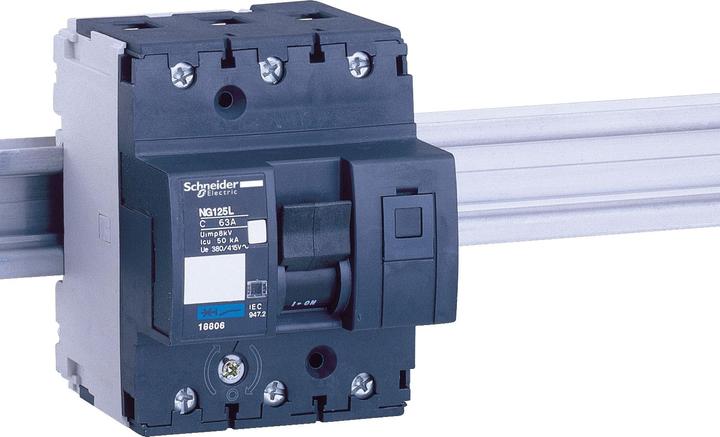 Actual product image Schneider Electric Circuit breaker NG125L, 3P, 50A, C 18805