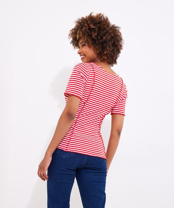 Produktbild Joe Browns Exposed Seam Striped Scoop Neck Tee (40)