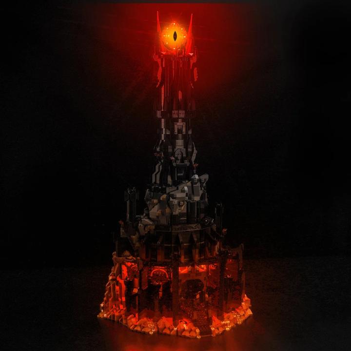 Actual product image BrickBling LED light set for LEGO The Lord of the Rings: Barad-dûr (10333) incl. remote control