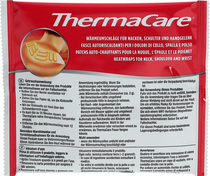 Nährwerte und Zutaten Thermacare Nacken Schulter Armauflage (n) (9 x)