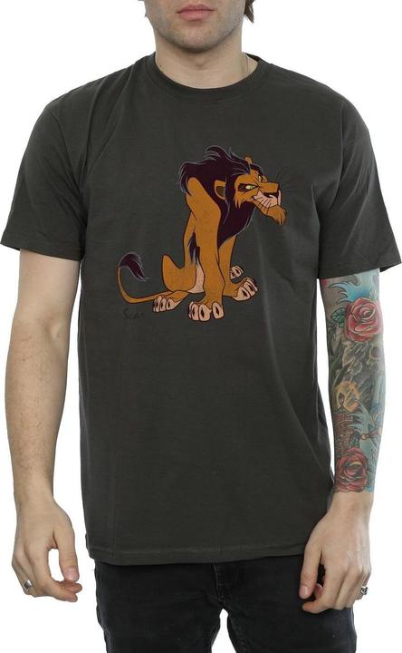 Actual product image The Lion King Mens Classic Scar Heather T-Shirt (S)
