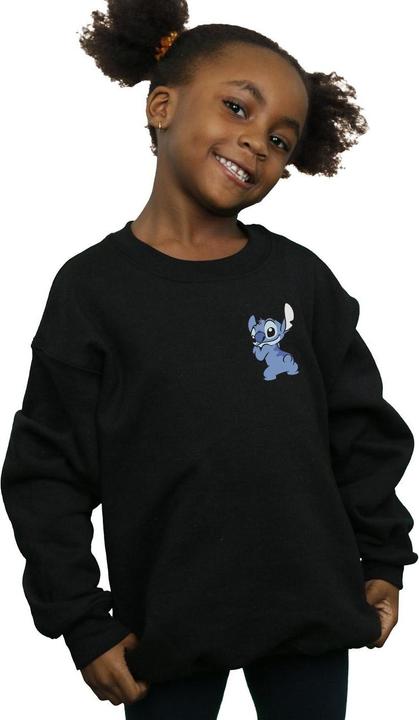 Actual product image Disney Girls Lilo And Stitch Stitch Backside Breast Print Sweatshirt (152, 158)