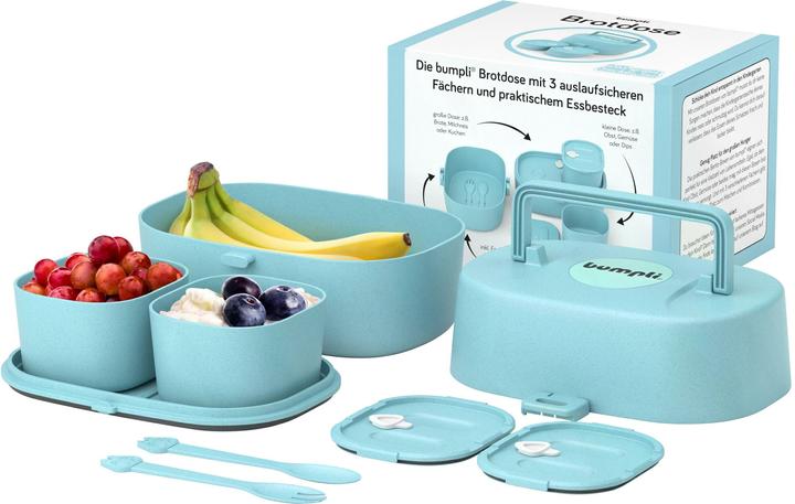 Produktbild Bumpli Lunchbox mit Sticker Set Blau