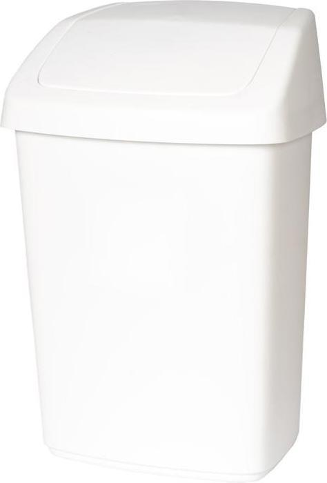 Vepa Bins Cestino per rifiuti con coperchio basculante, capacità 25 l, bianco. (25 l)