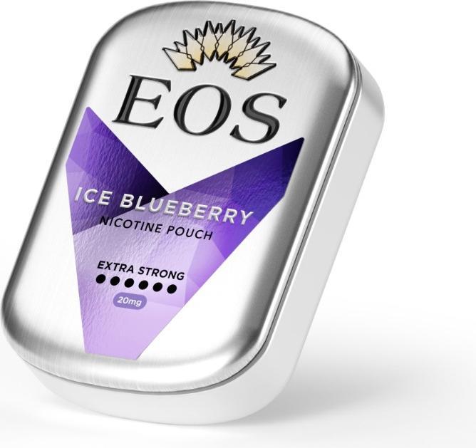 Actual product image Empire of Snus EOS - All White Extra Strong - Blueberry (Nicotine Pouches, 20 mg)