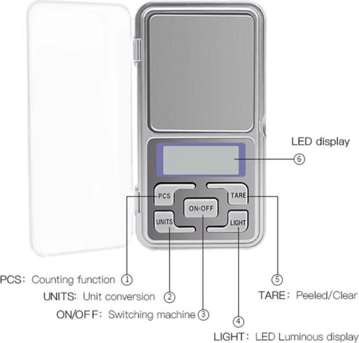 Immagine prodotto Purecrea Digitale Feinwaage MH-500 0.01g-500g