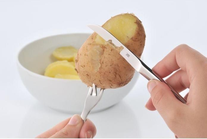Productafbeelding WMF Schil aardappelbestek Set 2st 16cm Schil aardappelvork Nuova Roestvrij Staal Gepolijst (2 Stuk, Bestekset)