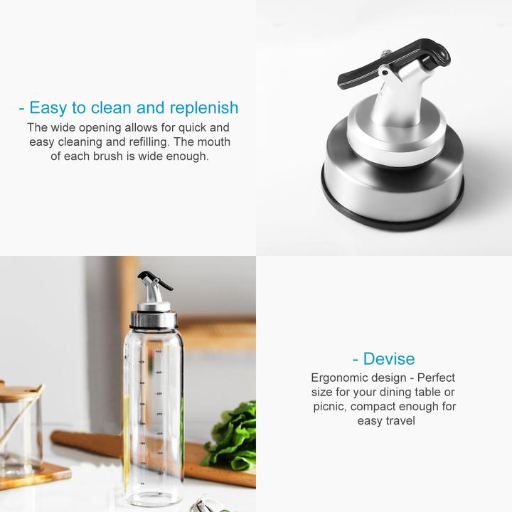 Actual product image Intirilife 2-piece set vinegar and oil bottles (450 ml)