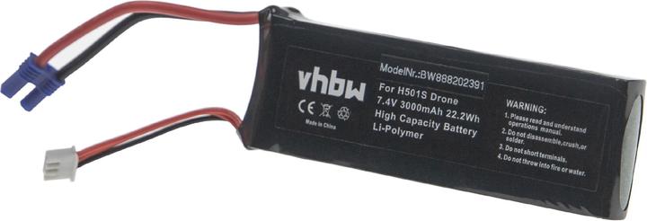 AccuCell Li-Polymer-Akku - 3000mAh (7.4V) für Hubsan H501S u.a. Drohne, Multicopter, Quadrocopter (7.40 V, 3000 mAh)