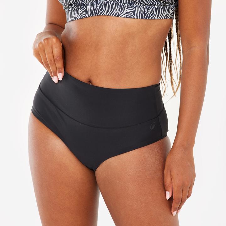 Nabaiji Women’s swimming high-waisted briefs swimsuit bottoms - Eva black (40, 42)