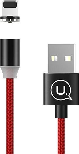 Actual product image Usams USB-A - lightning cable, 1 m red (63738-uniw) (1 m, USB 2.0)
