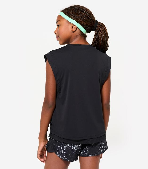 Produktbild Decathlon T-Shirt 2-in-1 Kinder atmungsaktiv - schwarz (5, 6)
