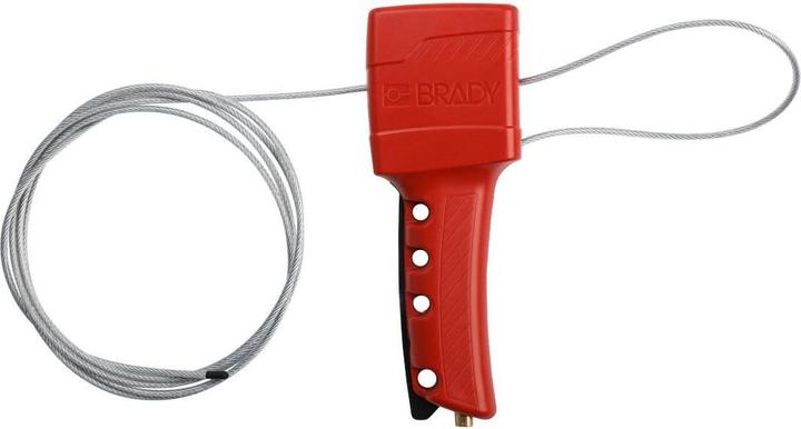 Actual product image Brady APCLO, all-purpose cable locking system with vinyl-coated metal cable (0.91 m), ABS Pl
