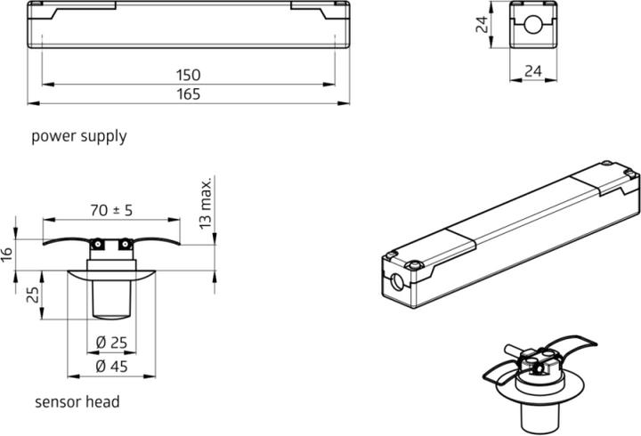Actual product image BEG 92928 Presence detector PD9-S-GH-EN (1.75 m)