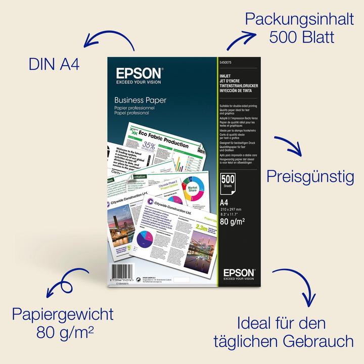 Produktbild Epson Business Paper (80 g/m², 500 x, A4)